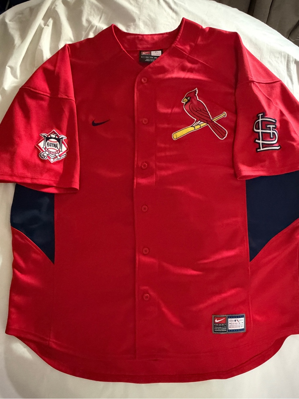 Nike St. Louis Cardinals Button-Front Jersey. Size 2X